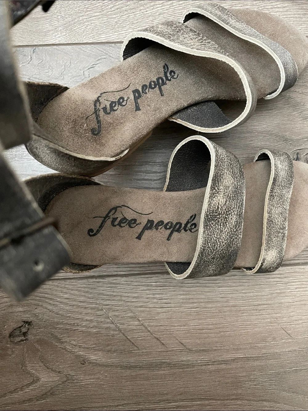 Free People Distressed Rustic Strappy Gladiator Sandals Sz:36